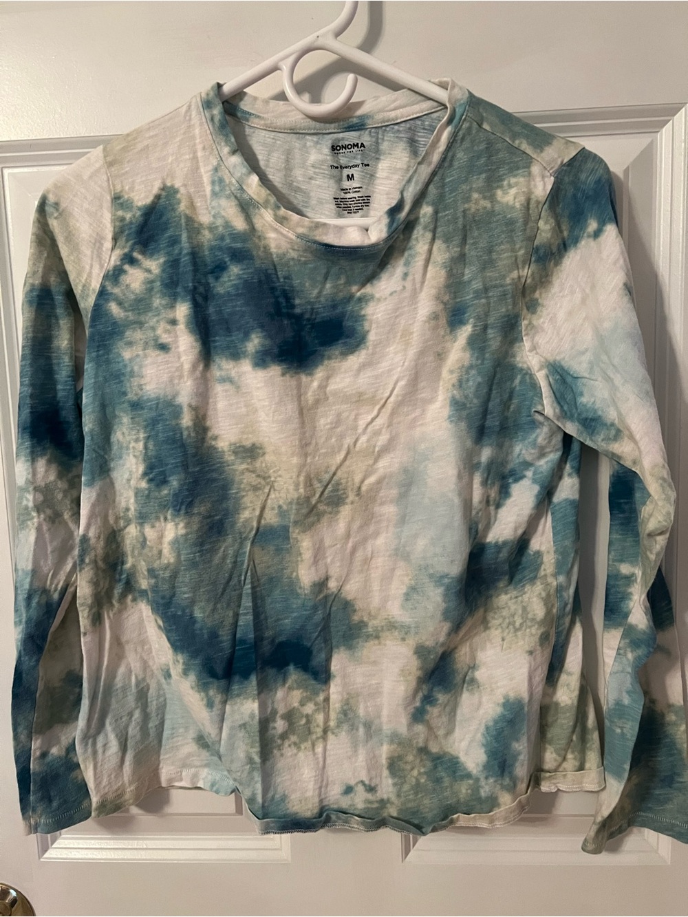 Sonoma Tie-Dye Crewneck Tee in Blue and Green